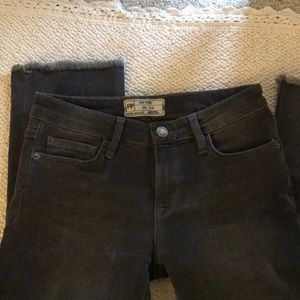 Free people dark capris ankle mini flare jeans
